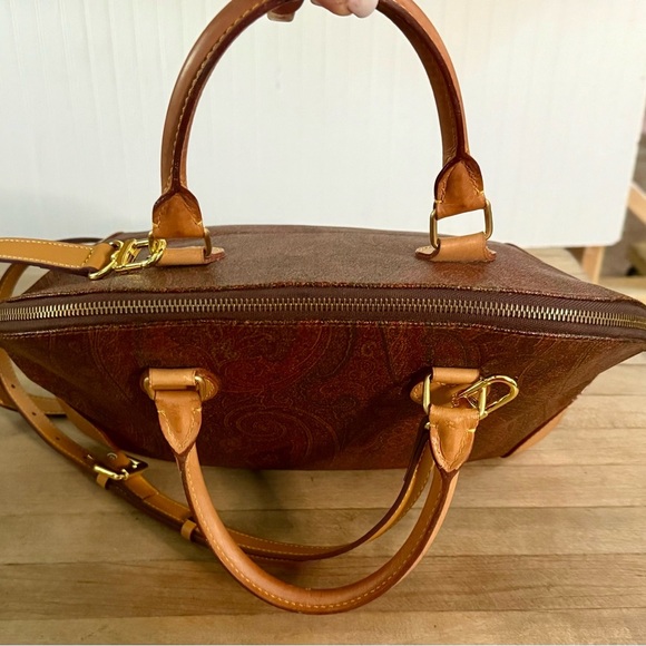 Etro Brown and Tan Paisley Bag - Picture 6 of 15